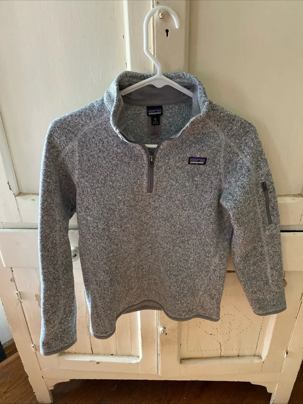Patagonia Kids Heather Gray Half-Zip Fleece Pullover